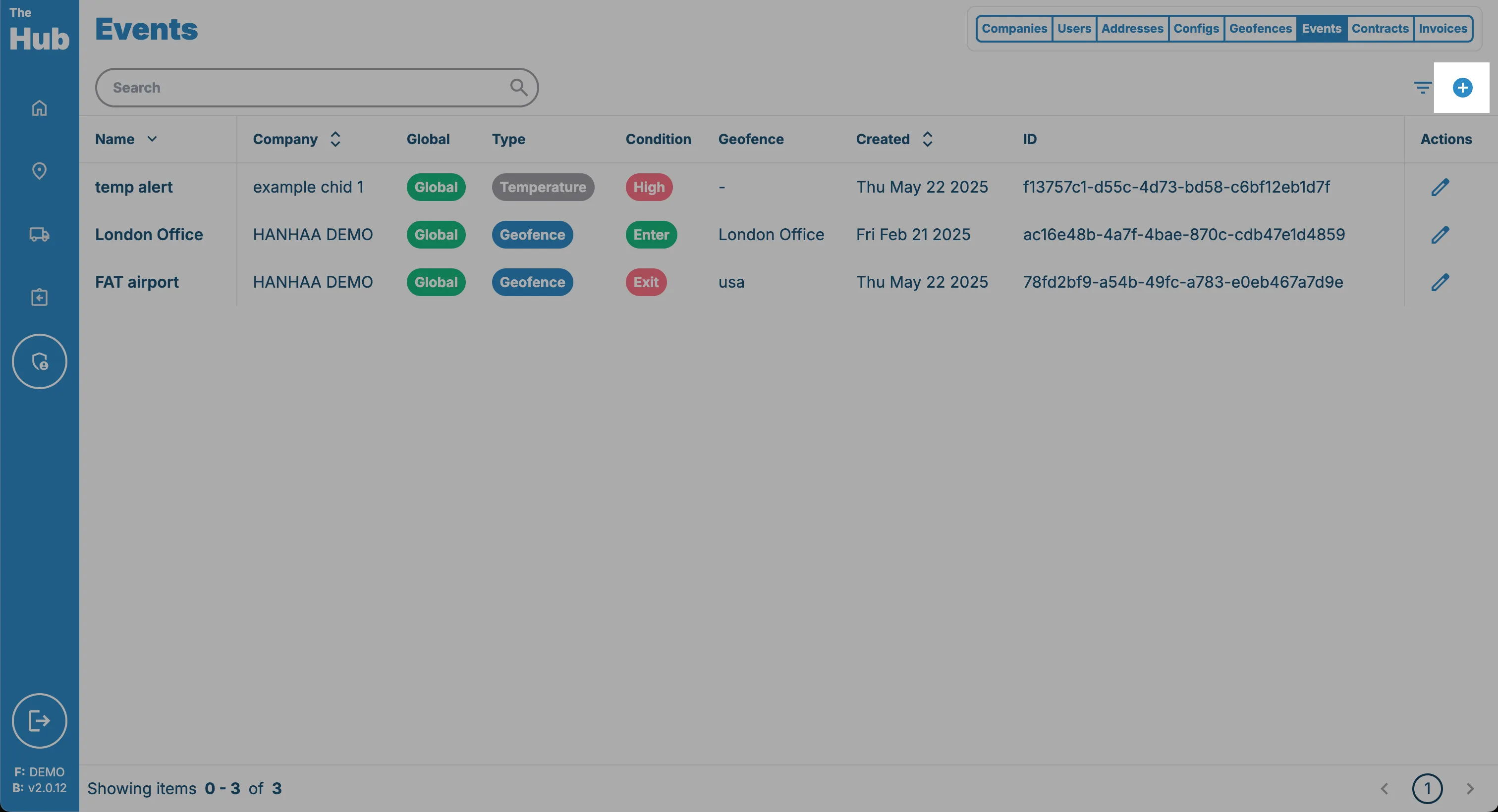Create Event button