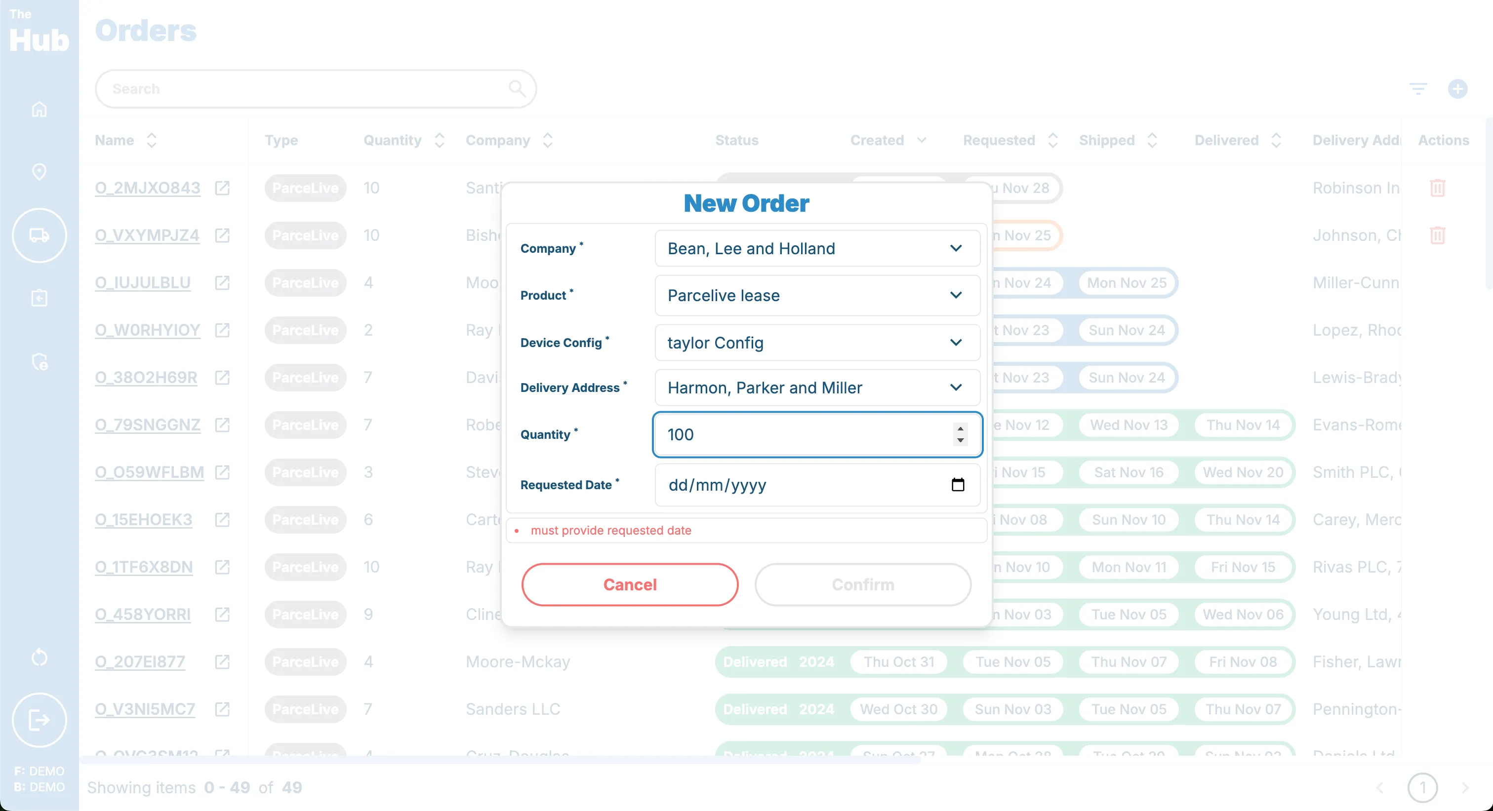 Select quantity